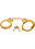 PIPEDREAM PRODUCTS FETISH FANTASY GOLD METAL CUFFS GOLD