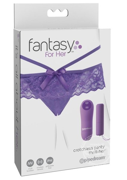 PIPEDREAM PRODUCTS FANTASY FOR HER THRILL HER CRTOCHLESS PANTY