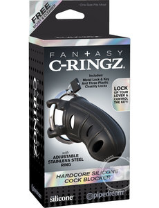 PIPEDREAM PRODUCTS FANTASY C RINGZ HARDCORE SILICONE COCK BLOCKER