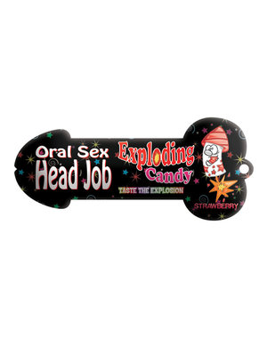 Hott Products ORAL SEX HEAD JOB EXPLODING CANDY STRAWBERRY 2.12oz