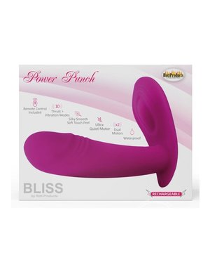 Hott Products Bliss Power Punch USB Magnetic Rechargeable Silicone Dual Vibe Vibrator Waterproof Pink