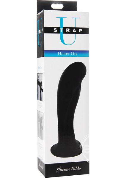 XR Brands STRAP U HEART ON SILICONE DILDO 6"