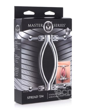 XR Brands MASTER SERIES STAINLESS STEEL ADJUSTABLE PUSSY CLAMP