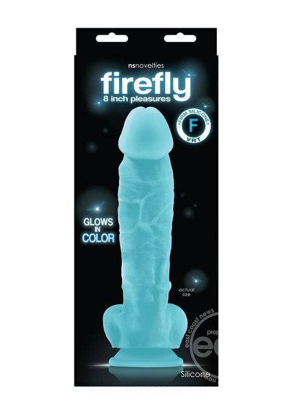 NS Novelties FIREFLY 8" GLOW IN THE DARK BLUE