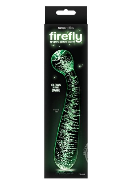 NS Novelties FIREFLY G SPOT GLASS WAND GLOW IN THE DARK