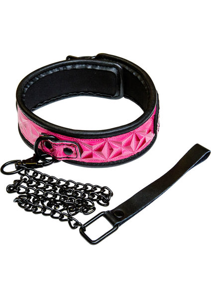 SINFUL SINFUL 2" COLLAR & LEASH PINK