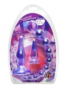 XR Brands Amethyst Adventure Anal Toy Kit Purple