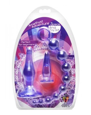 XR Brands Amethyst Adventure Anal Toy Kit Purple
