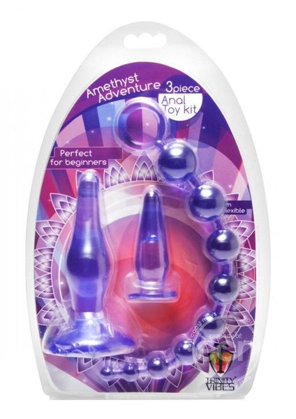 XR Brands Amethyst Adventure Anal Toy Kit Purple