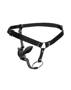 XR Brands STRICT MALE HARNESS WITH SILICONE ANAL PLUG