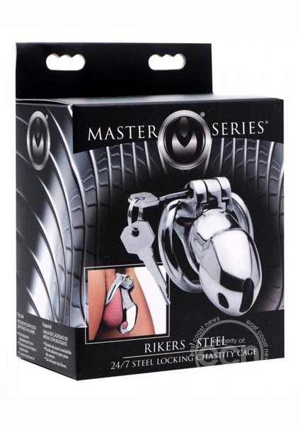 XR Brands MASTER SERIES RIKERS 24-7 CHASITY COCK CAGE WITH KEY