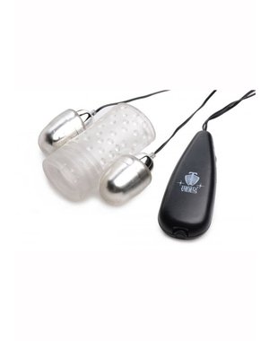 XR Brands TRINITY VIBES DUAL VIBRATING PENIS SHEATH