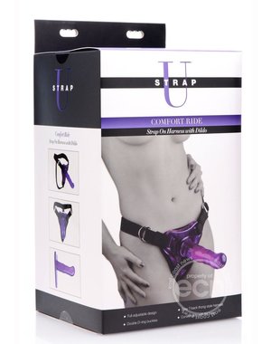 XR Brands STRAP U COMFORT RIDE HARNESS W/ DILDO 7"