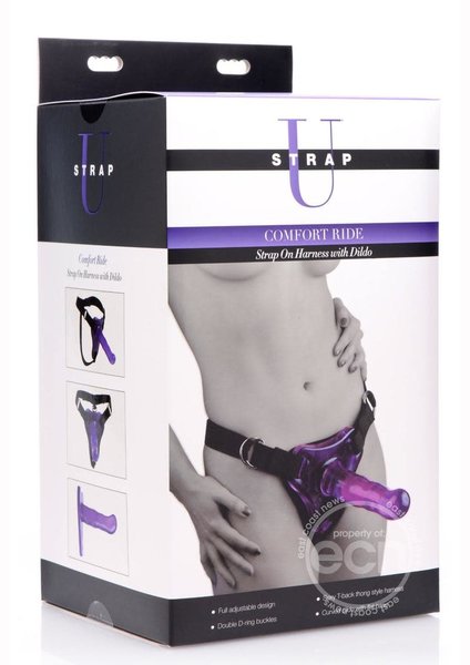XR Brands STRAP U COMFORT RIDE HARNESS W/ DILDO 7"