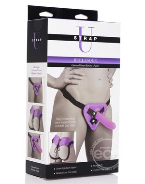 XR Brands STRAP U BURLESQUE UNIFERSAL CORSET HARNESS PURPLE