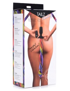 XR Brands TAILZ VIBRATING RAINBOW PONY TAIL