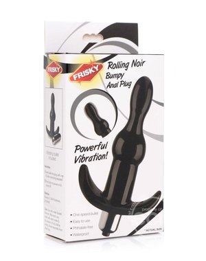 XR Brands FRISKY ROLLING NOIR BUMPY ANAL PLUG