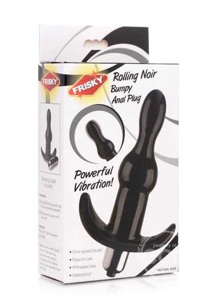 XR Brands FRISKY ROLLING NOIR BUMPY ANAL PLUG
