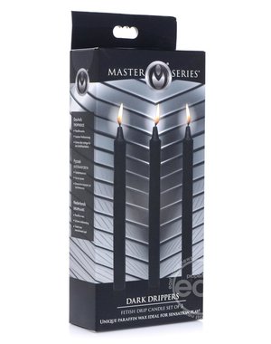 XR Brands MASTER SERIES DRIPPERS FETISH CANDLES BLACK