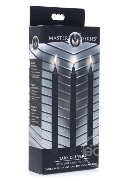 XR Brands MASTER SERIES DRIPPERS FETISH CANDLES BLACK