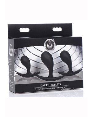 XR Brands MASTER SERIES DARK DROPLETS CURVED ANAL TRAINER SET
