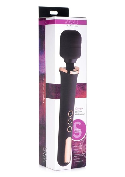XR Brands WAND ESSENTIALS SCEPTOR 50X SILICONE VIBRATING WAND