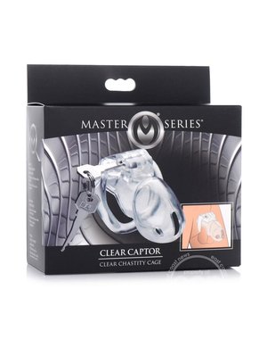 XR Brands MASTER SERIES CLEAR CAPTOR CHASITY CAGE MEDIUM