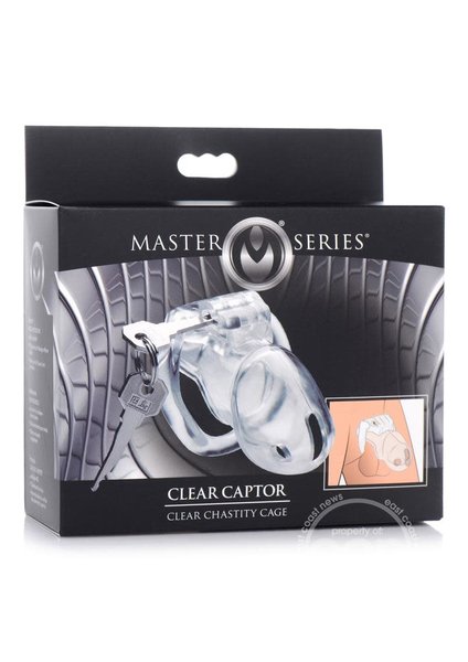 XR Brands MASTER SERIES CLEAR CAPTOR CHASITY CAGE MEDIUM
