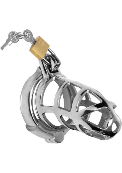 XR Brands MASTER SERIES DETAINED CHASTITY CAGE METAL