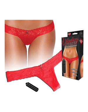 HUSTLER PANTY, HUSTLER, VIBRATING LACE,RED,M/