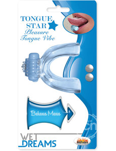 Hott Products TONGUE, TONGUE STAR VIBE W/ LUBE,BLUE