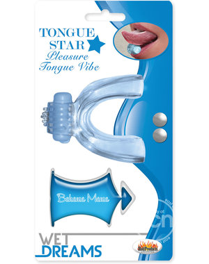 Hott Products TONGUE, TONGUE STAR VIBE W/ LUBE,BLUE