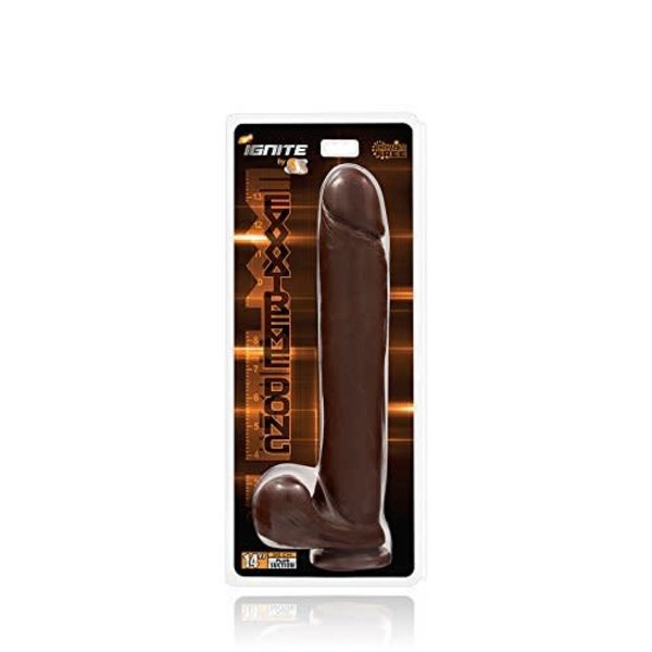 EXXTREME EXXTREME DONG WITH SUCTION 14" BROWN