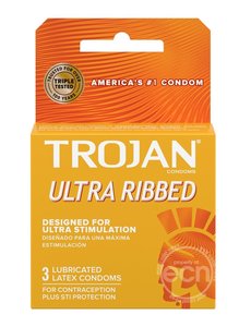 TROJAN TROJAN ULTRA RIBBED 3 PACK