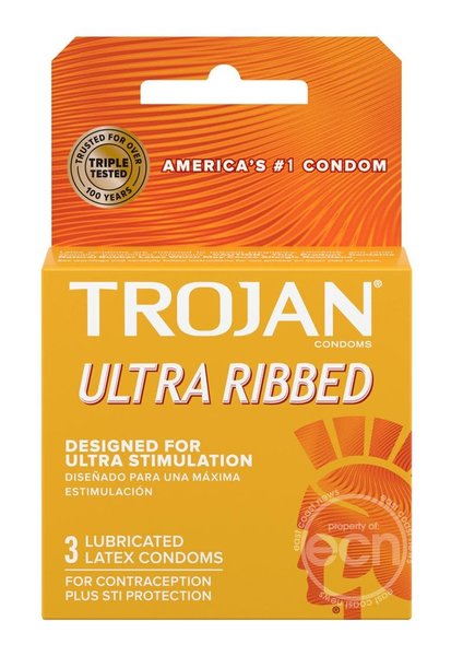 TROJAN TROJAN ULTRA RIBBED 3 PACK
