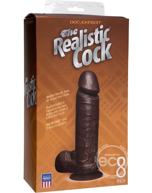 Doc Johnson REALISTIC COCK 8" CHOCOLATE