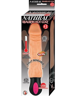 NASSTOYS RECHAR,REALSKIN HOT COCK 3  8"