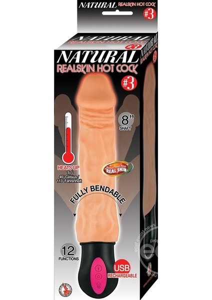 NASSTOYS RECHAR,REALSKIN HOT COCK 3  8"
