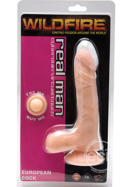 CalExotics WILDFIRE REAL MAN CYBERSKIN EUROPEAN COCK 8"