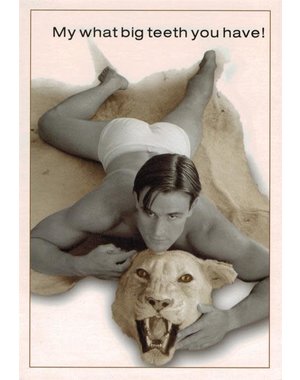  GUY LAYING ON ANIMAL RUG, MY WHAT