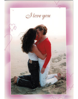 10% PRODUCTIONS VALENTINE CARD-GIRLS KISSING ON BEACH
