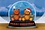 10% PRODUCTIONS X MAS CARD SNOW GLOBE W/ TEDDY BEARS