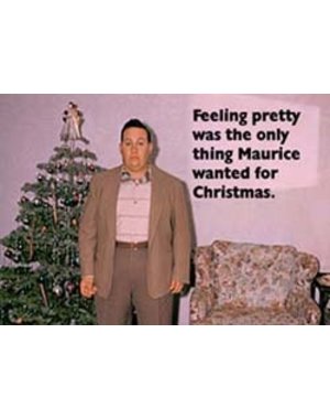 10% PRODUCTIONS X MAS CARD FAT MALE BY X MAS TREE,FEELING PRETTY WAS THE ONLY THING...