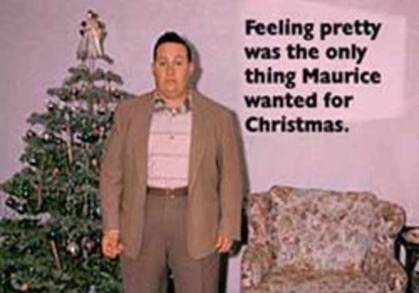 10% PRODUCTIONS X MAS CARD FAT MALE BY X MAS TREE,FEELING PRETTY WAS THE ONLY THING...