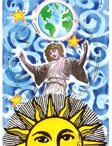  X-MAS CARD ANGEL, REJOICING IN THE BIRTH OF LIGHT