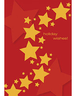 10% PRODUCTIONS X MAS CARD-TRAIL OF GOLD STARS,HOLIDAY WISHES