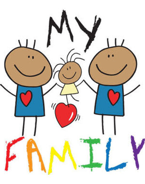 RAINBOW MY FAMILY KIDS TEE MALES SIZE 7 TODDLER