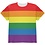 ADULT CREW PRIDE FLAG RAINBOW/ BACK IS WHITE
