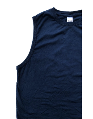 AJAXX63 AJAXX 63 SLEEVLESS BAREFRONT TANK NAVY MEDIUM