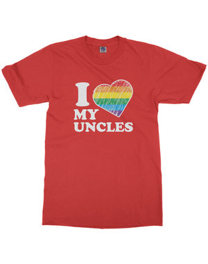  I HEART MY UNCLES RED (YOUTH) SIZE 4T